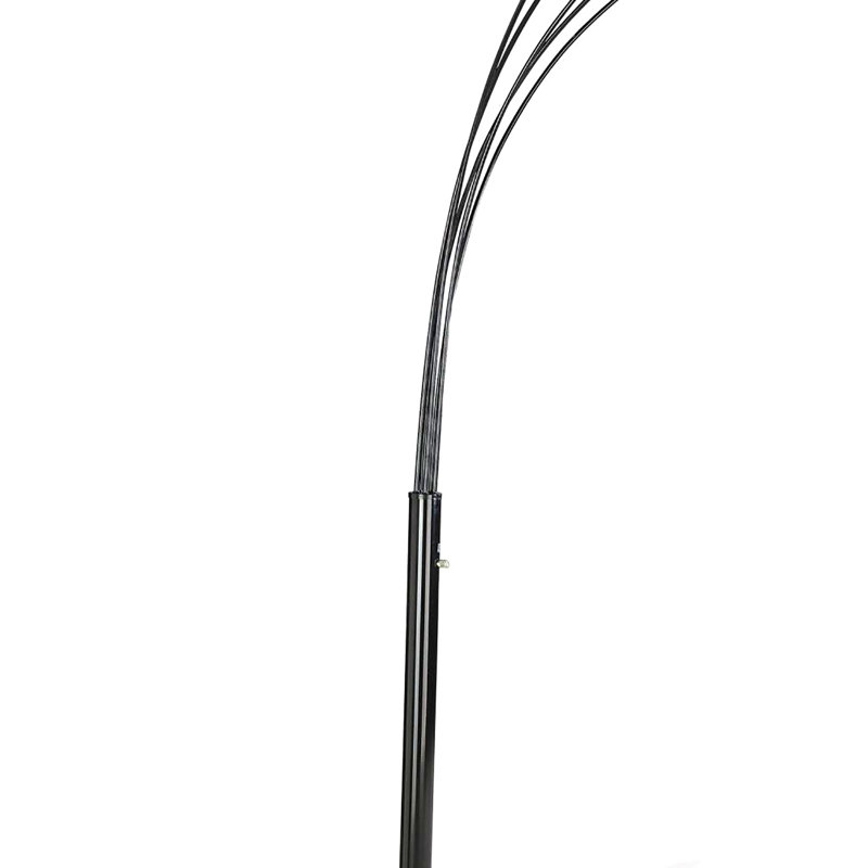 Lampe sur pied 5 lumières noir satiné