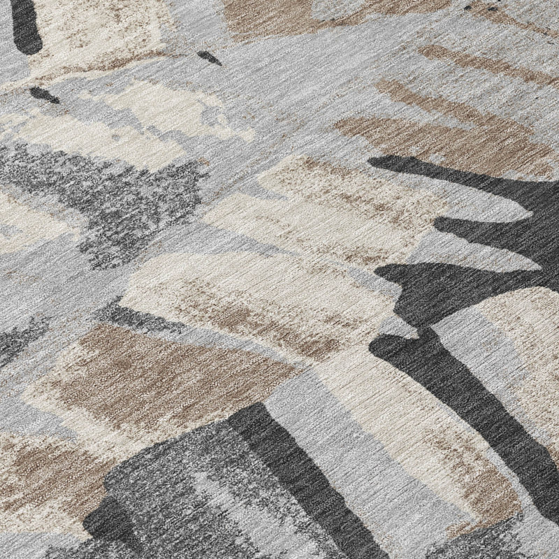 Tapis tropical intérieur / extérieur lavable à la machine Chantille ACN2991, Étain, 10 pi x 14 pi