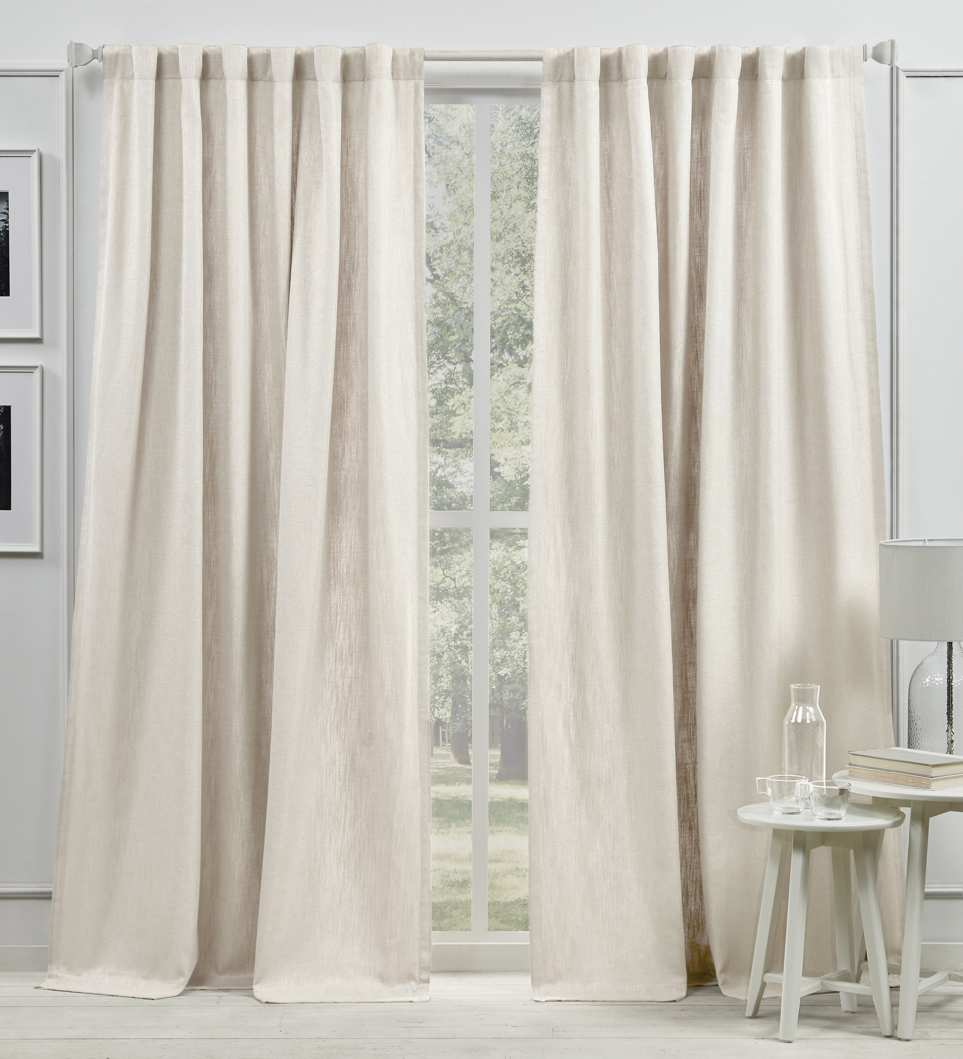 2 Tab Back Custom top Curtain Panels. Listing Includes 2 Panels.Any Size. Any Fabric! Slip the tab into a rod pocket for easy installation. So