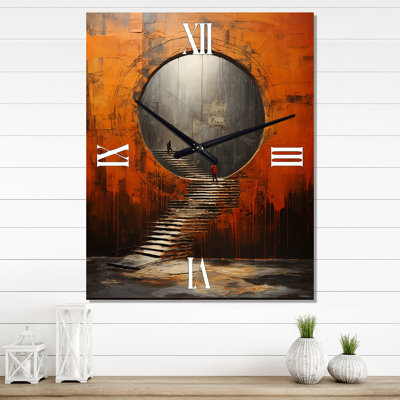 Horloge murale orange surdimensionnée - Orange