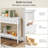  60'' Long Narrow Console Table w/4 Drawers & Open Storage Shelf Anti-Tip Kit White-577661731