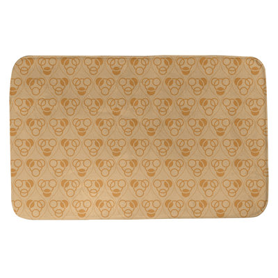 Tapis de bain géométrique rectangulaire antidérapant Circles Waves