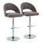 Tabouret de bar réglable Resme avec repose-pieds en T arrondi (ensemble de 2)-121972420-128126496