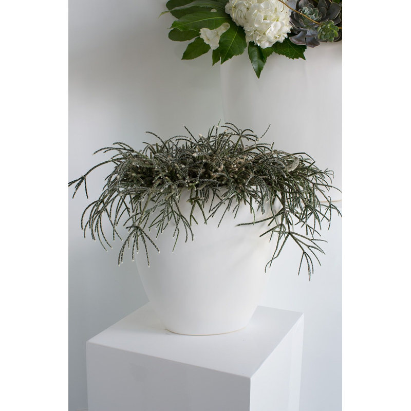 Vase de table Elma, Blanc, H 16 po x l 15,75 po x P 5,5 po