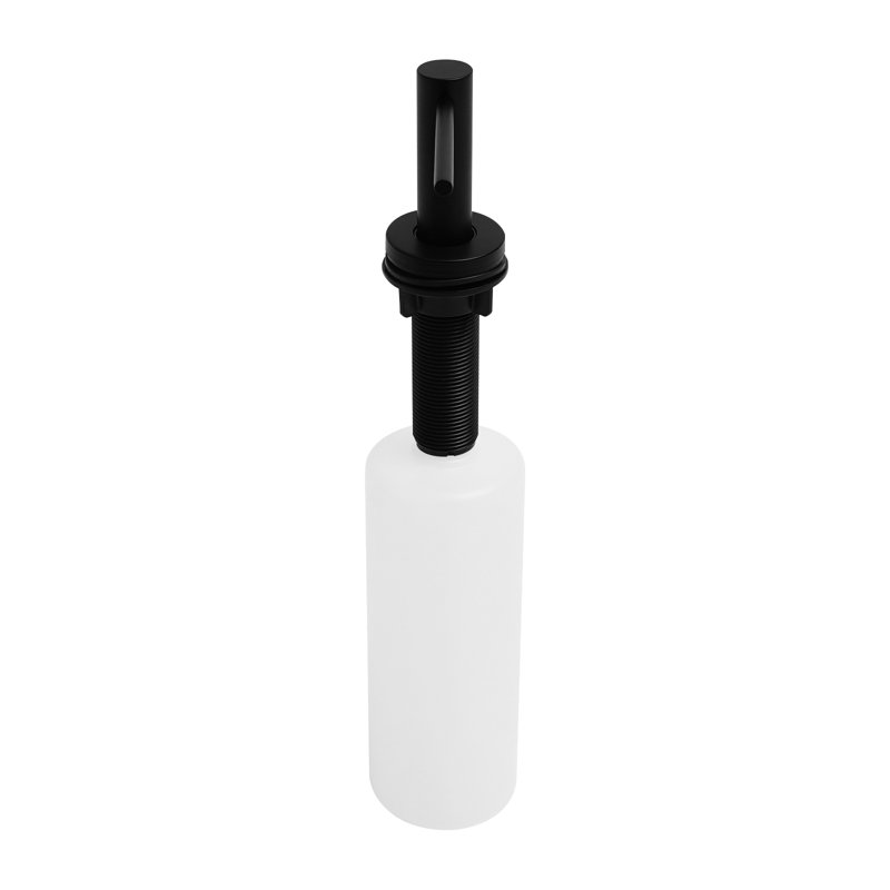 Distributeur de savon noir pour évier de cuisine avec bec long 17 oz. Distributeur de savon liquide pour comptoir avec pompe en acier inoxydable.