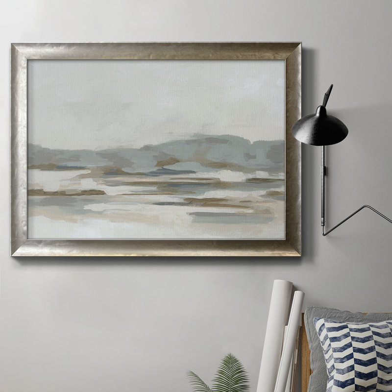 Neutral Coast II - peinture sur toile encadrée, L 20 po x H 16 po