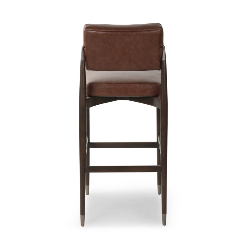 Anton Stool-Havana Brown-Bar, Bar Stool (31" Seat Height), Cognac Genuine Leather