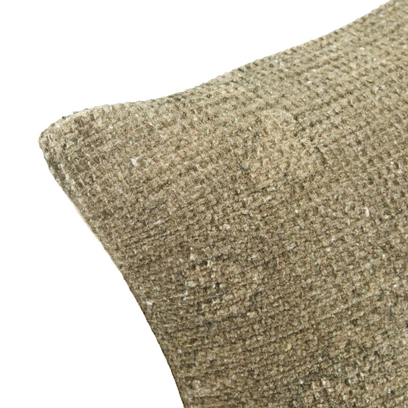 Coussin décoratif Nomos, Vert, Carré 18 po, Polyester