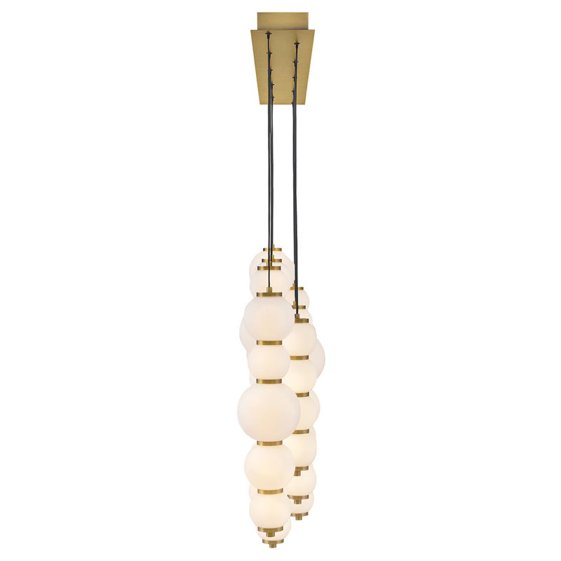 Trigo 1 - Light Steel LED Chandelier by Lisa McDennon