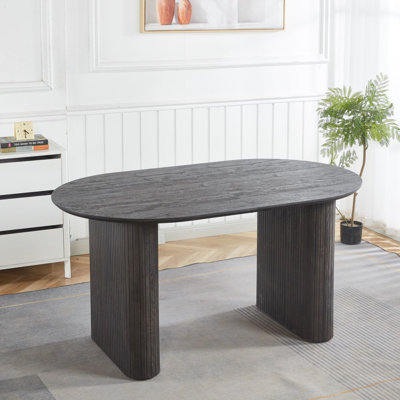 Extensible Dining Table With Metal Legs, Stable And Perfect For Office Room, Innovative Design Build Black Ideal Exquisite Crafted