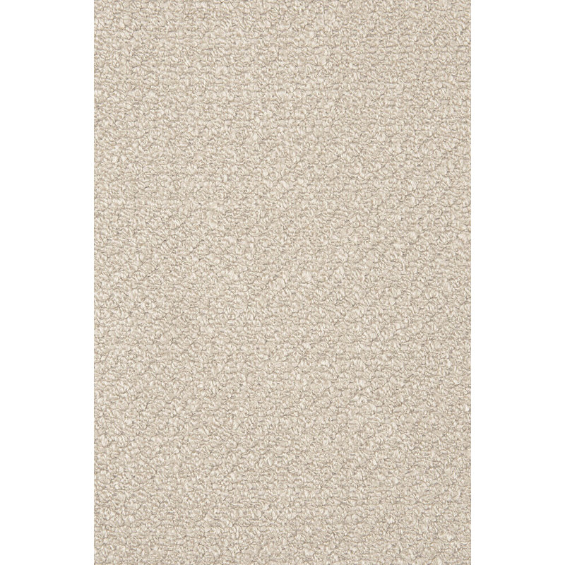 Barrow Round Pouf, Off White Polyester Blend