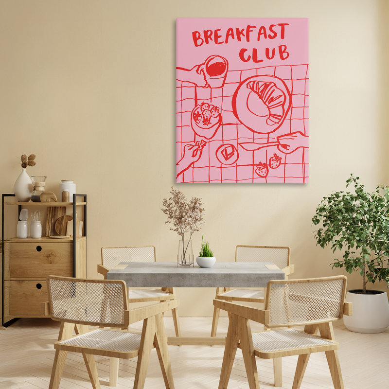 «Breakfast Club Doodles», toile par Jenaya Jackson, H 30 po x l 24 po