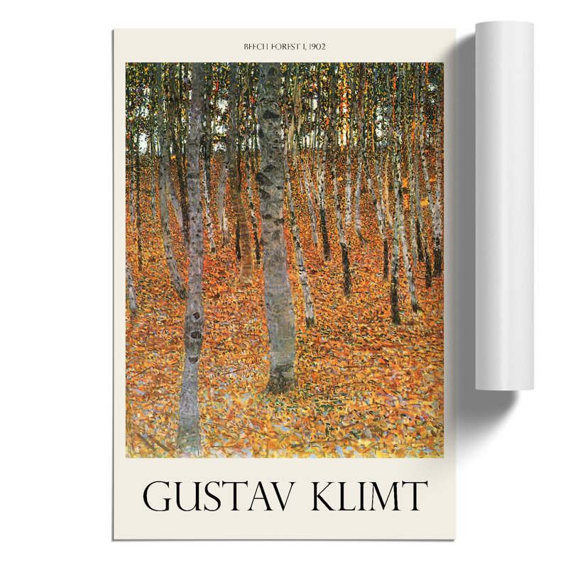 Beech Grove Forest Print by Gustav Klimt - Frameless Print, 30cm H x 21cm W x 0.1cm D