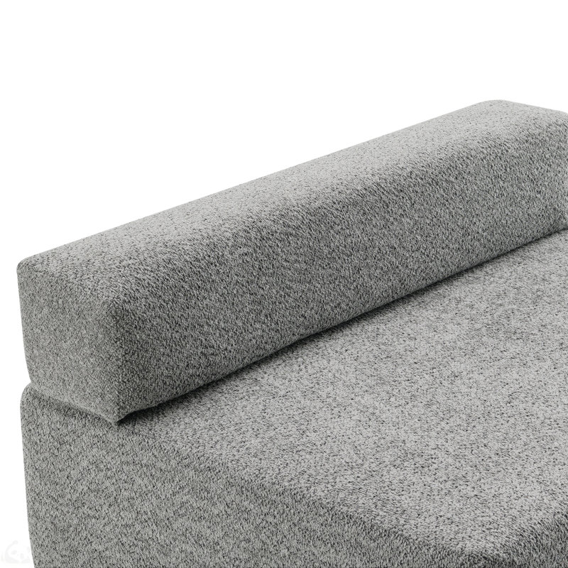 Loveseat Frame For Oversized Modular U Shaped Sectional Sofa,  Gray Boucle