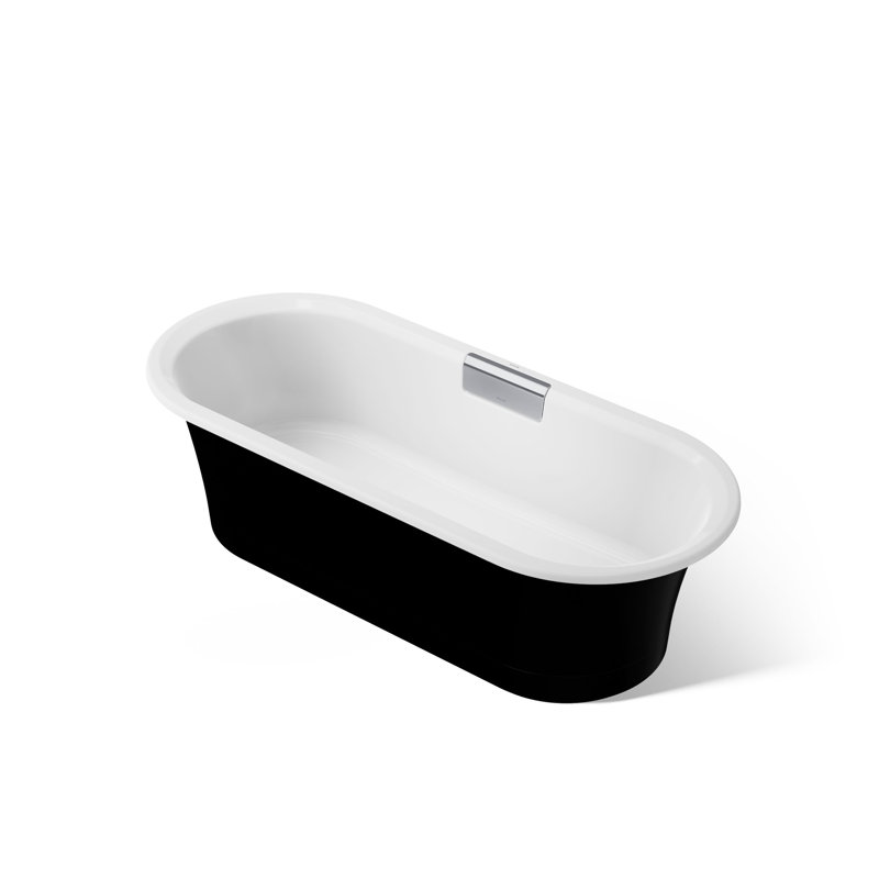 Volute 70-7/8 In. X 30-3/8 In. Freestanding Bath With Base