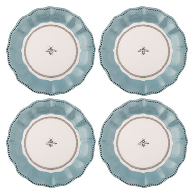 MELAMINE SALAD PLATES S/4 BEE (S25)