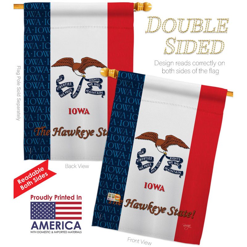 Drapeau de maison en polyester 2 côtés 3 pi 3 po x 2 pi 2 po