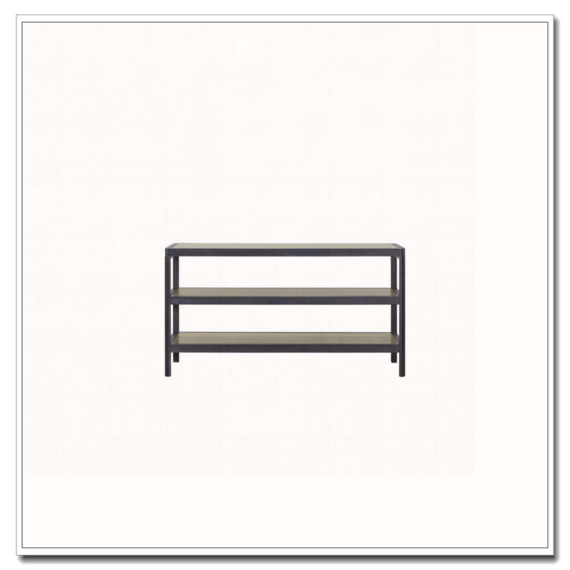 Console Table W/ Metal Insets