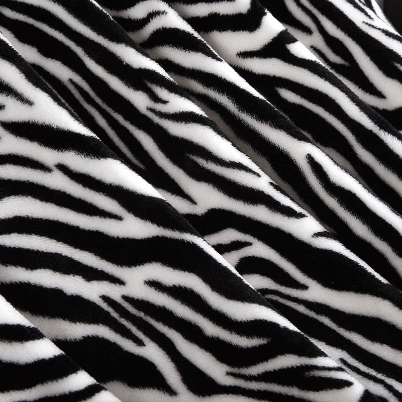 Couverture luxueuse à imprimé zébré, Zèbre, Queen