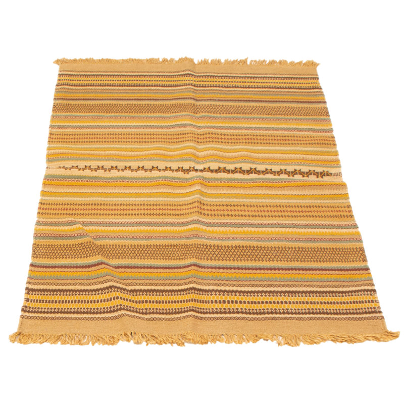 Phyllida brun clair Kilim 3 pi 8 po x 5 pi 8 po
