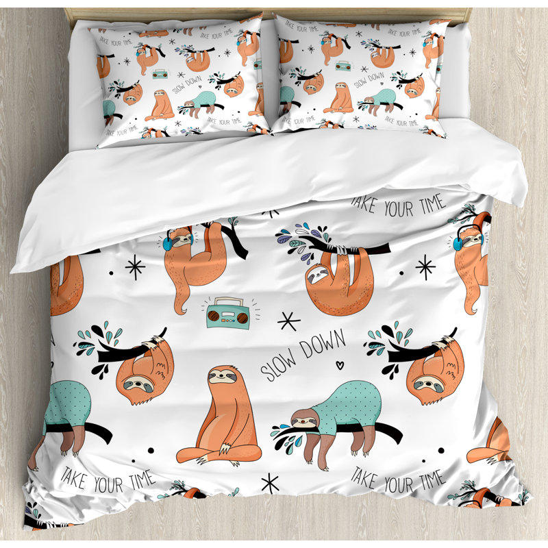 Sloth Eclectic Duvet Cover, King
