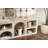 Stylish Modern Console Table, Traverten Marble & Sandstone Finish, 63.0 x 20.1 x 15.7 inches | 100% Melamine Coated Particle Board, Thickness: 0.7 inches | Perfect for Living Room & Entryway, Elegant & Durable Design-233290768