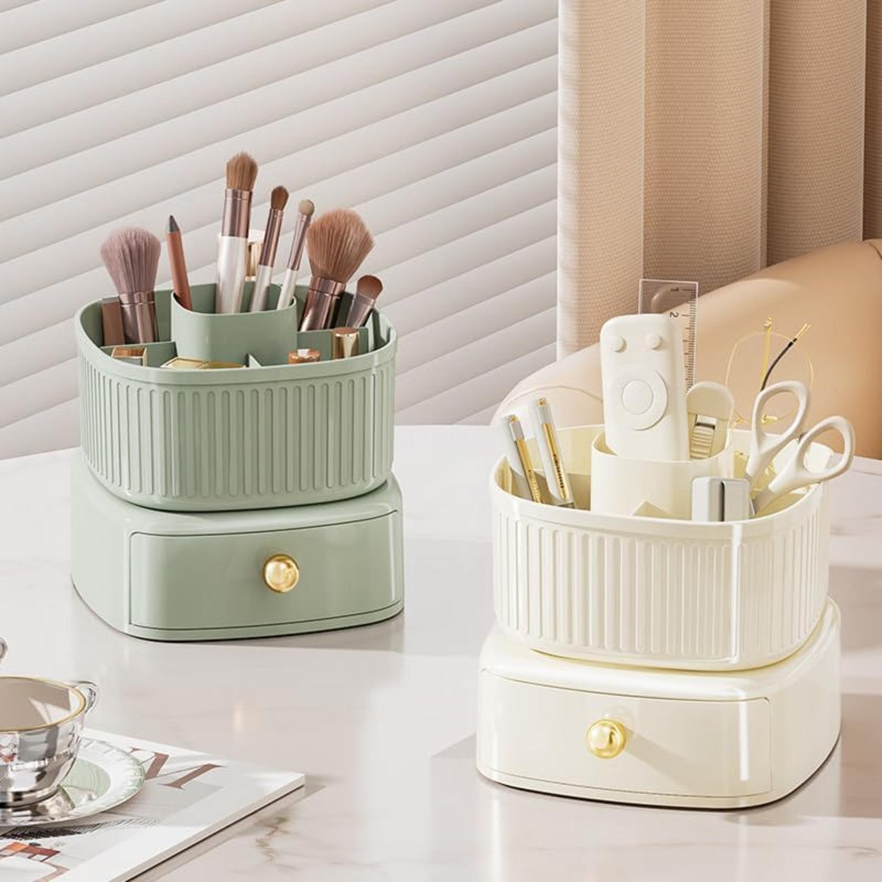 Nesiah Plastic Makeup Organizer, Green