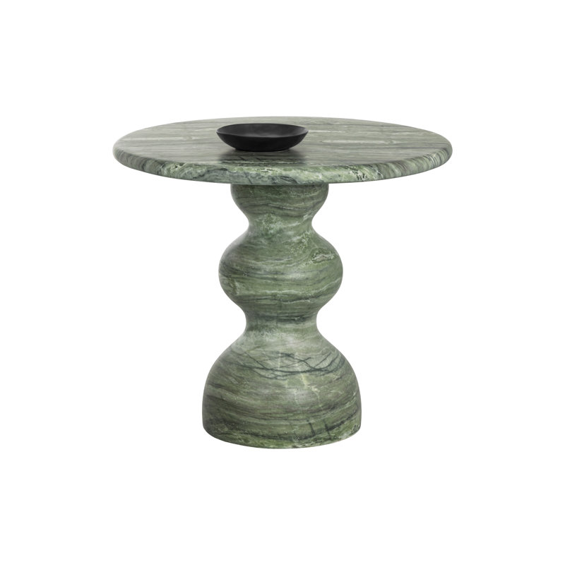 Raul Outdoor Round Bistro Table, Green