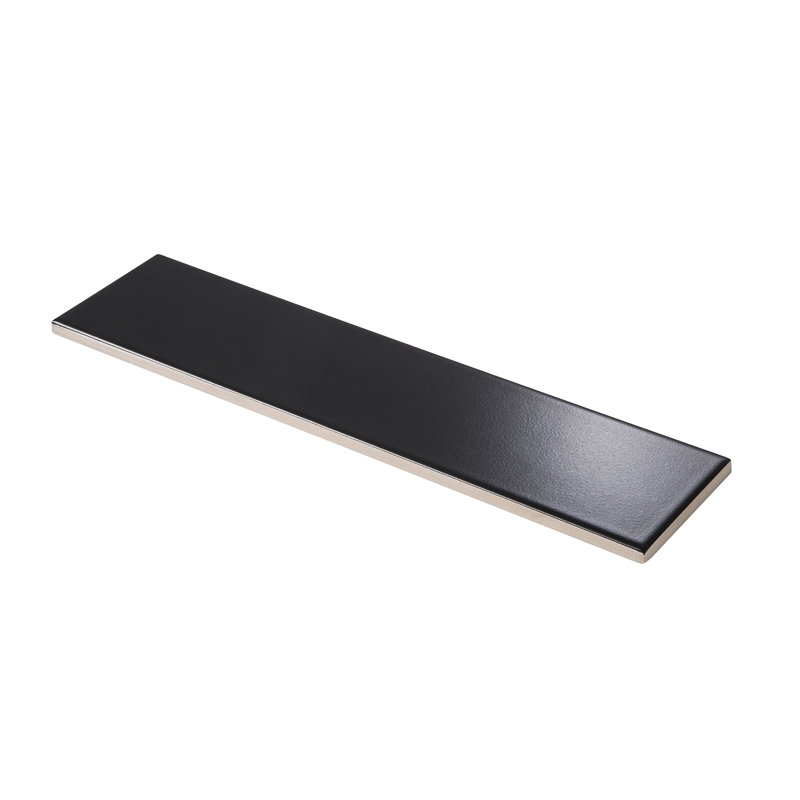 Urban Domain Satin 3" x 12" Ceramic Subway Tile, Black