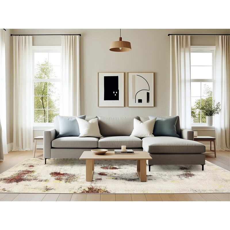 Abstract Indoor Rug, Rectangle 6' x 9'