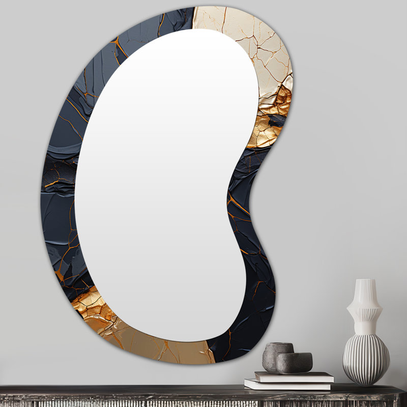 Miroir mural moderne et irrégulier Minimalisme, 31 po x 22 po