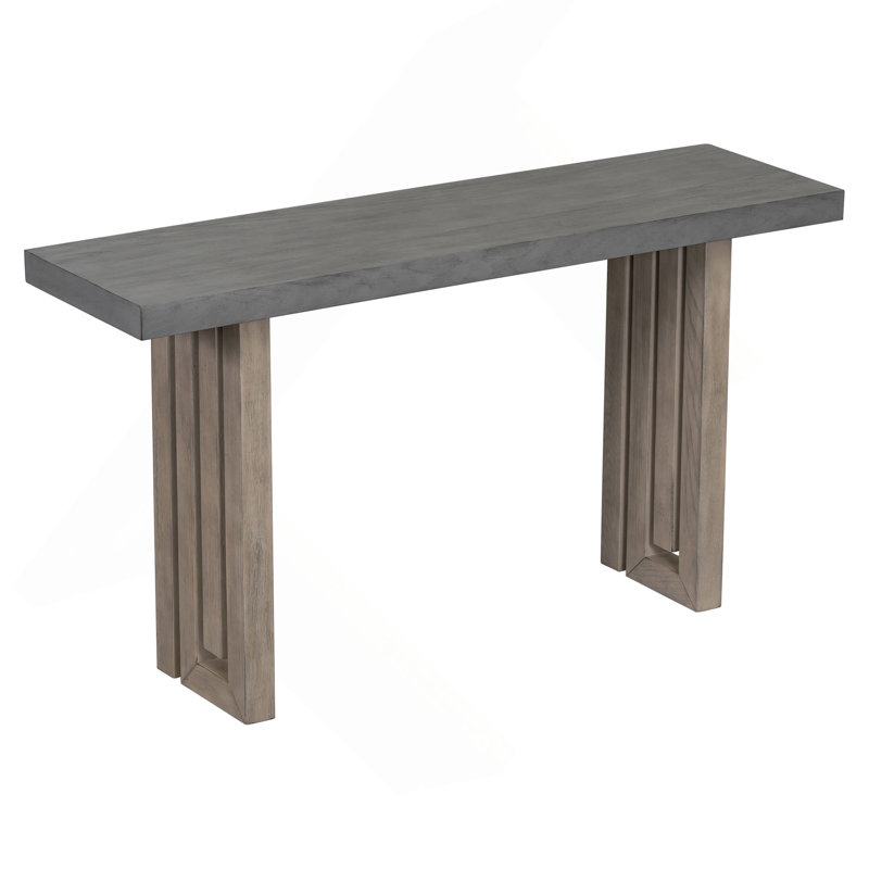 Uniquely Designed Oak Veneer Console Table With Distinctive Side Shapes, Suitable For Entryway, Hallway, Living Room, Foyer, Corridor