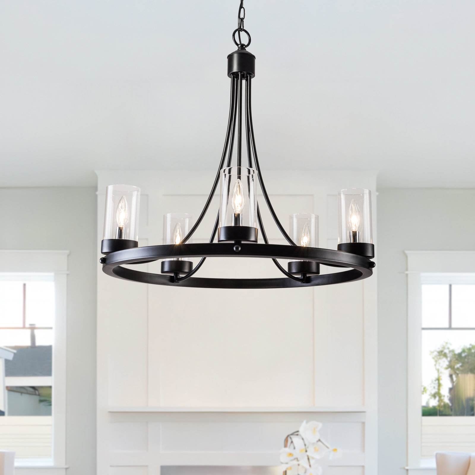 Laurel Foundry Modern Farmhouse Duran 5 - Light Candle Style Wagon ...
