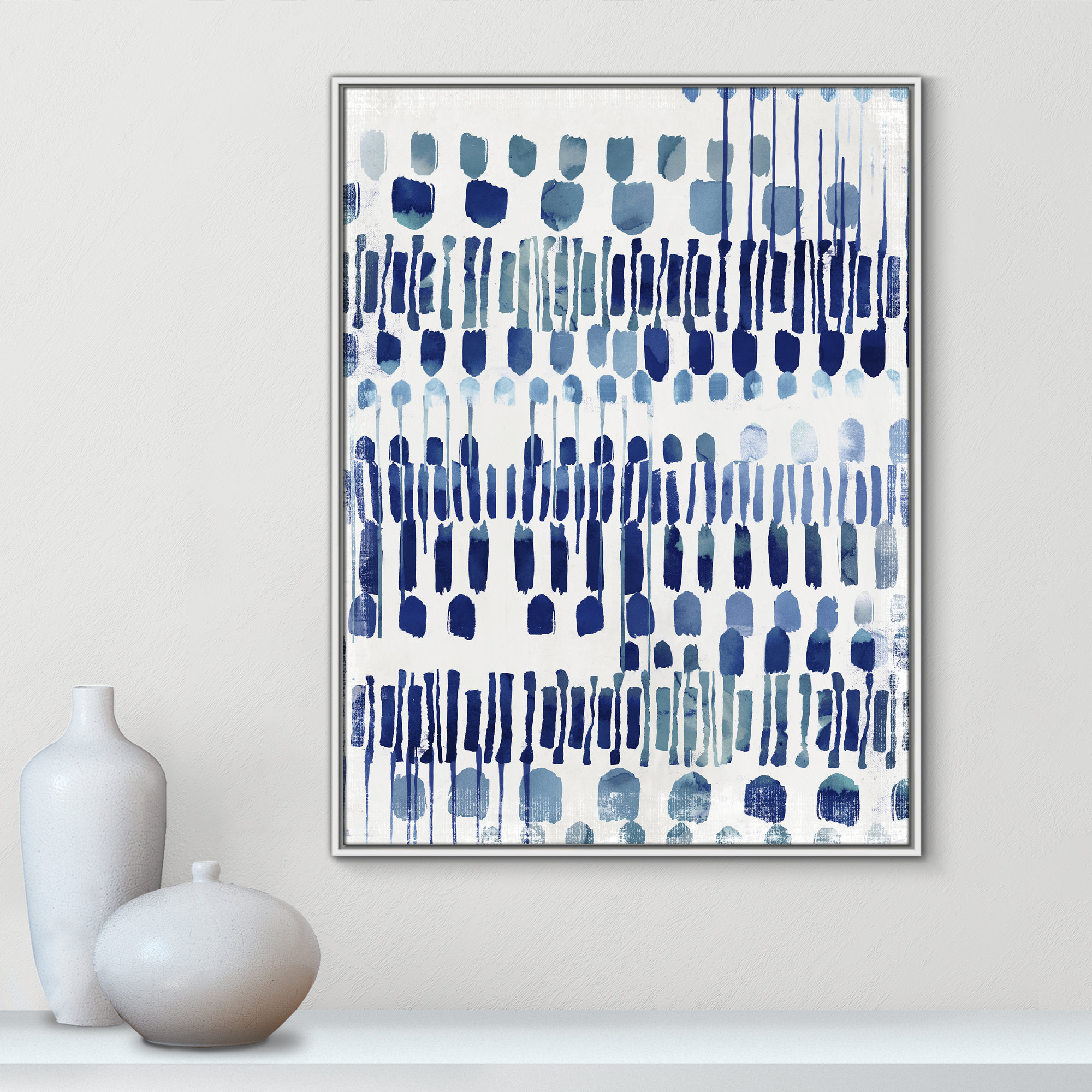 Continuously I - Painting Print, 41.5" H x 31.5" W x 2" D, White Framed Canvas, No Matte