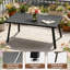 Steel Outdoor Patio Coffee Table, and Weather Resistant Rectangle Coffee Table