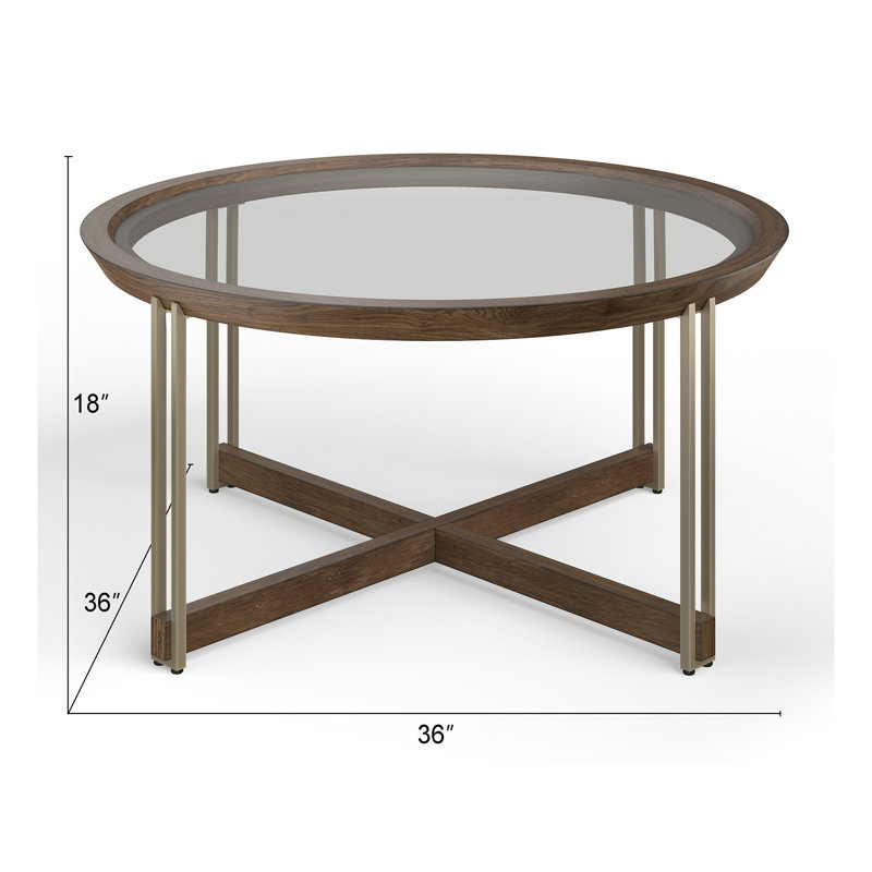 Glass Top Single Coffee Table