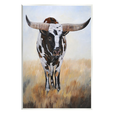 Art mural sur toile flottant "Longhorn Spots" par Kathy Winkler