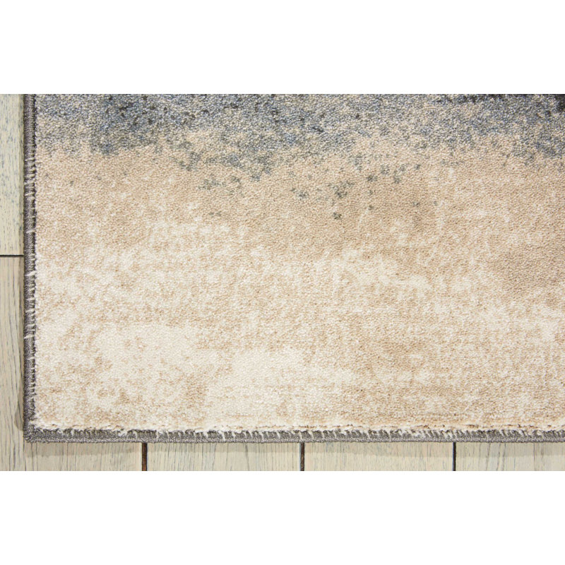 Tapis gris contemporain Ashli, Tapis de couloir 2 pi 2 po x 10 pi