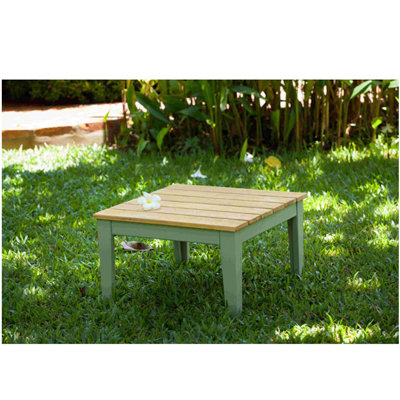 Lillie Square Eucalyptus Solid Wood Outdoor Coffee Table - 50 cm W 50 cm D