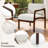 Modern Solid Wood Accent Chair Arm Chair with Adjustable Backrest 360° Rotating-995479891
