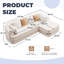 Cloud-Like Teddy Velvet Modular Sofa - Zero Assembly, Ergonomic L-Shape Chaise for  Living Room Comfort-1089400490