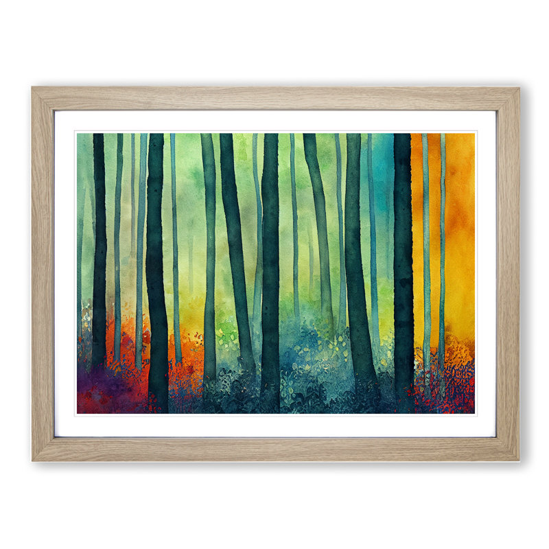 Vibrant Forest Vol.3 - Framed Print, 34cm H x 46cm W, Oak