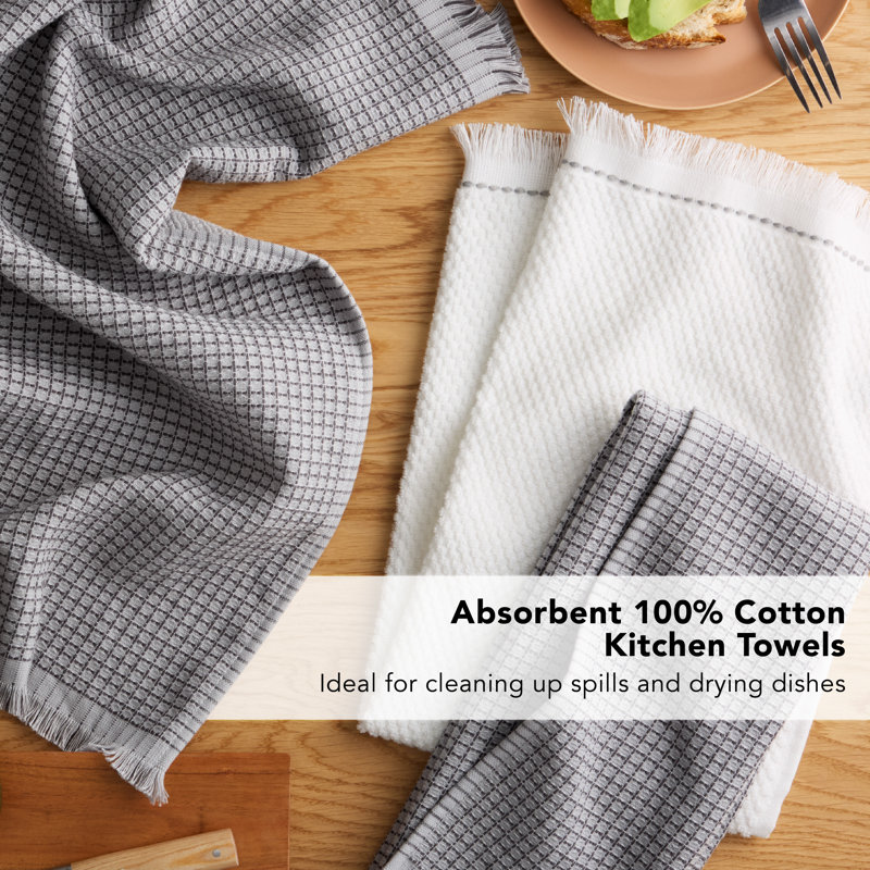GOURMET SERIES Cotton Waffle Linen Set, Matte Gray