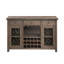 Buffet à finition cerise vieillie avec porte-gobelet et support à vin, buffet, table Raphaet