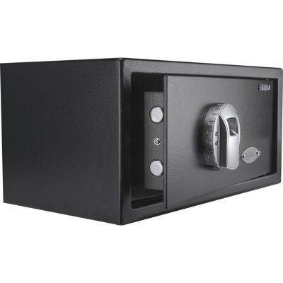 0.79 Cu Ft Biometric Chest, Advanced Fingerprint Protection, 120 User Capacities, Black, Steel, -, Silent, Emergency Access Key Safe Box, Lock, Capacity, Resists Unauthorized Entry, Backup