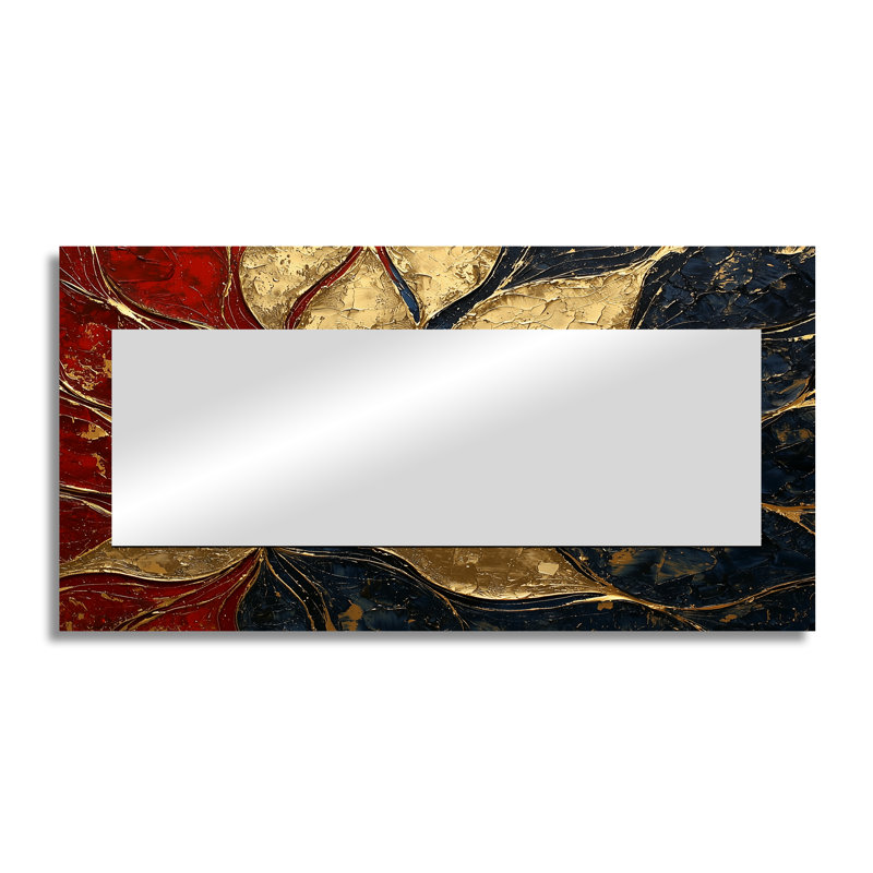 Apollonian Gasket Of Fractal Mosaic II - Fractals Decorative Mirror Wall Art - Printed On Metal, 28" x 55"