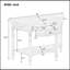 Console Farmhouse en demi-lune avec tiroir et tablette - Décoration rustique pour les entrées et les salons-35595264