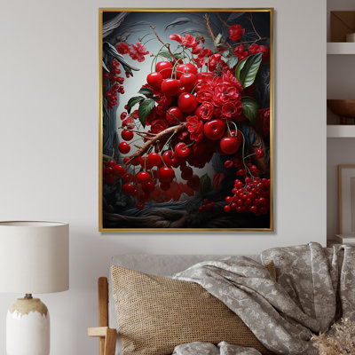 Red Cherry Tree Explosion 2 - Cherry Wall Art