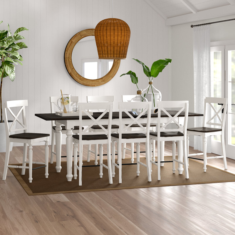 Veazey 8 - Person Four Leg Dining Set