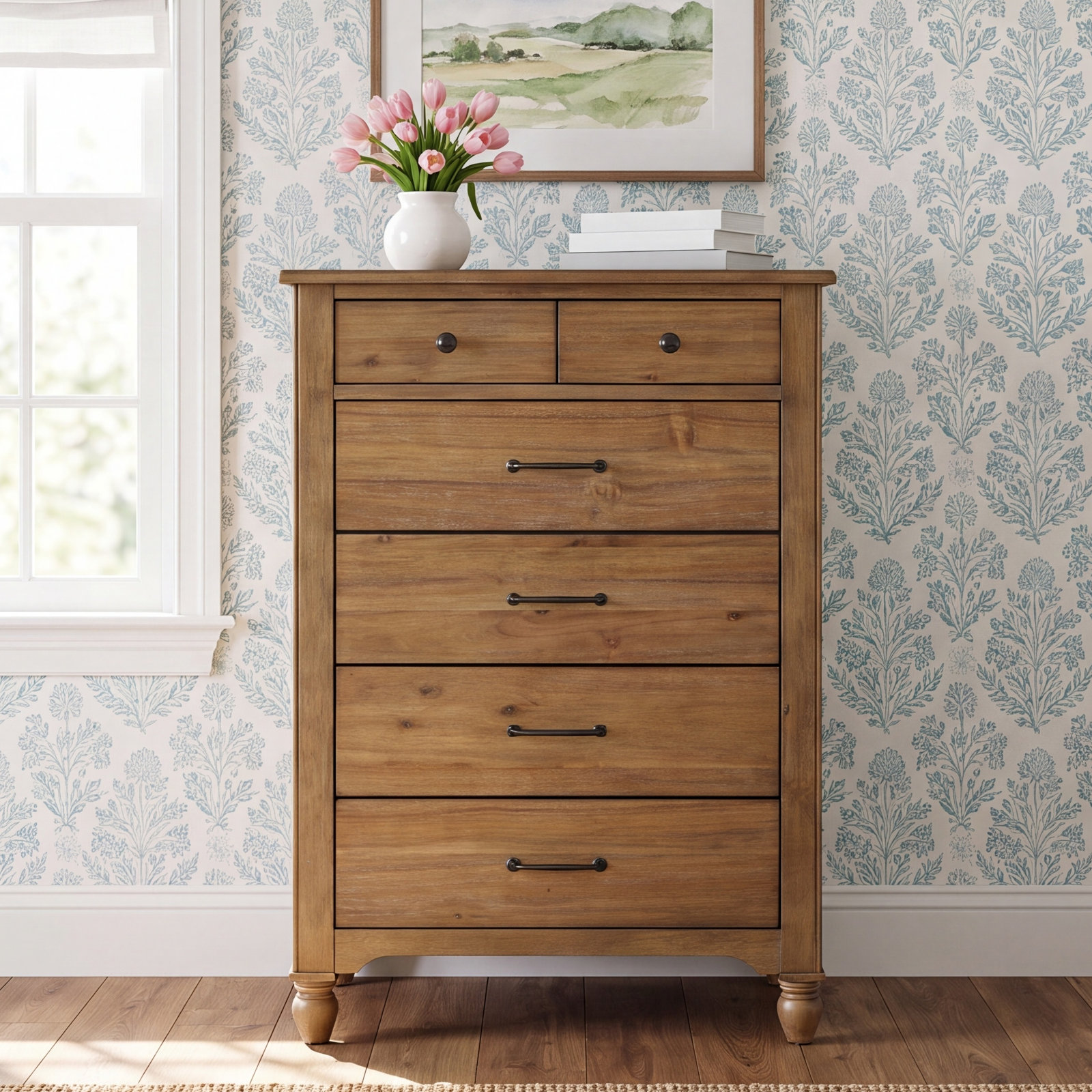 Edan 6-Drawer Wood Chest